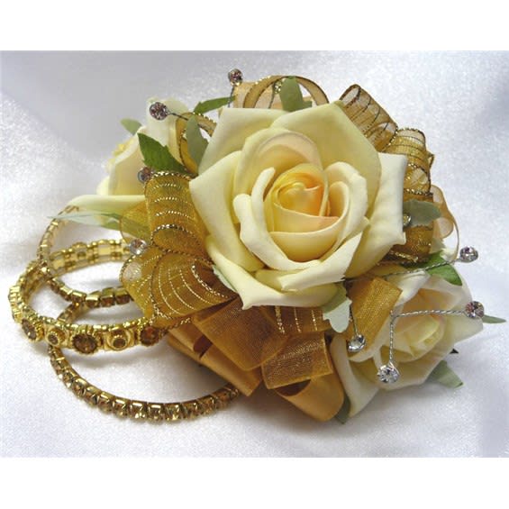 Gold Keepsake Corsage Flower Bouquet