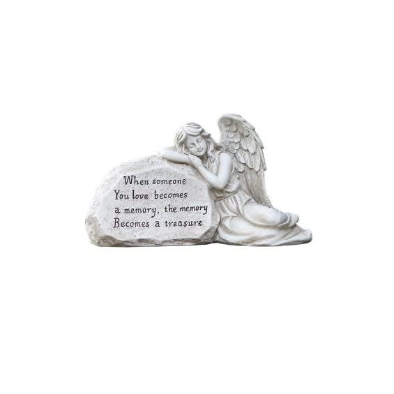 Angel Sleeping On Plaque Flower Bouquet