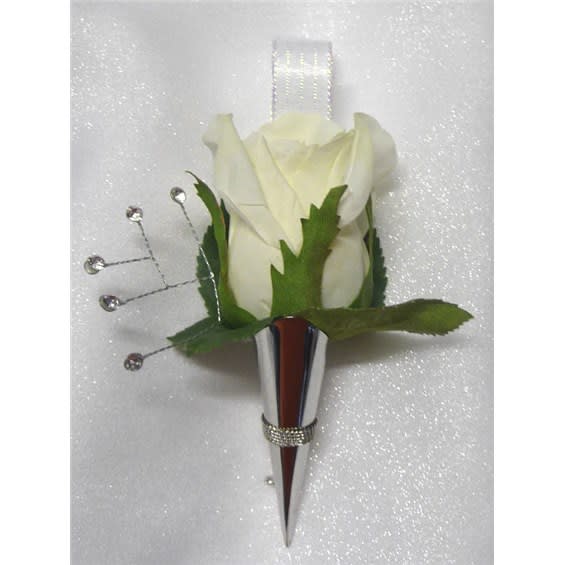 White Keepsake Boutonniere