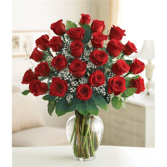 2 Dozen Classic Rose Vase Flower Bouquet