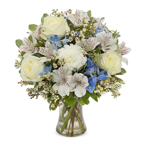 Blue & White Brilliance Flower Bouquet