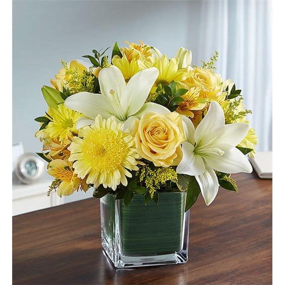 Healing Tears Yellow & White Flower Bouquet