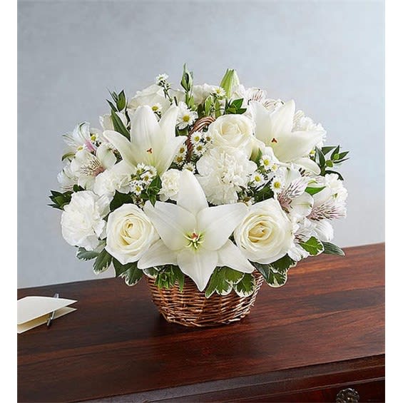 Peace, Prayers & Blessings - White Flower Bouquet