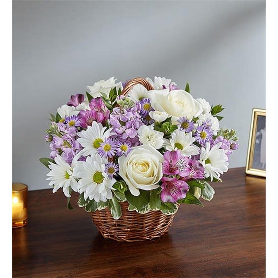 Peace, Prayers & Blessings Lavender & White Flower Bouquet