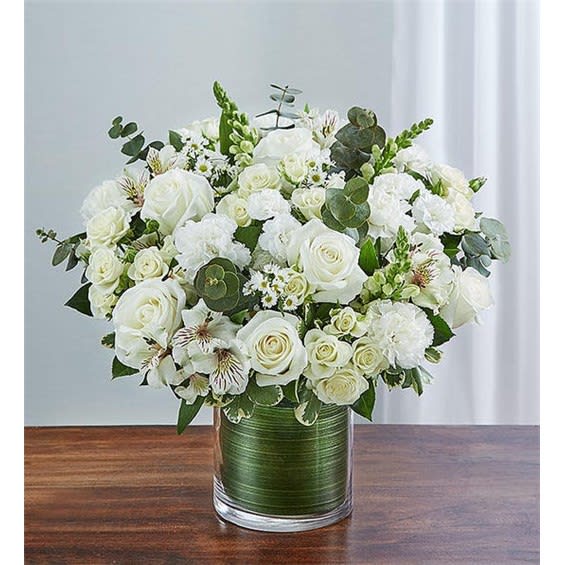 Cherished Memories - All White Flower Bouquet
