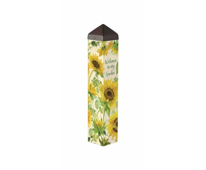 Gathering Sunflowers 20" Art Pole Flower Bouquet