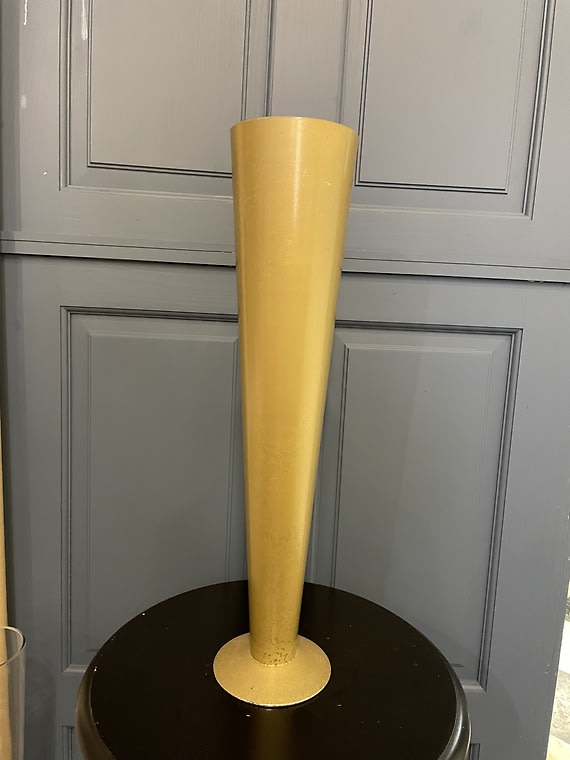 Gold Fluted Stand Flower Bouquet