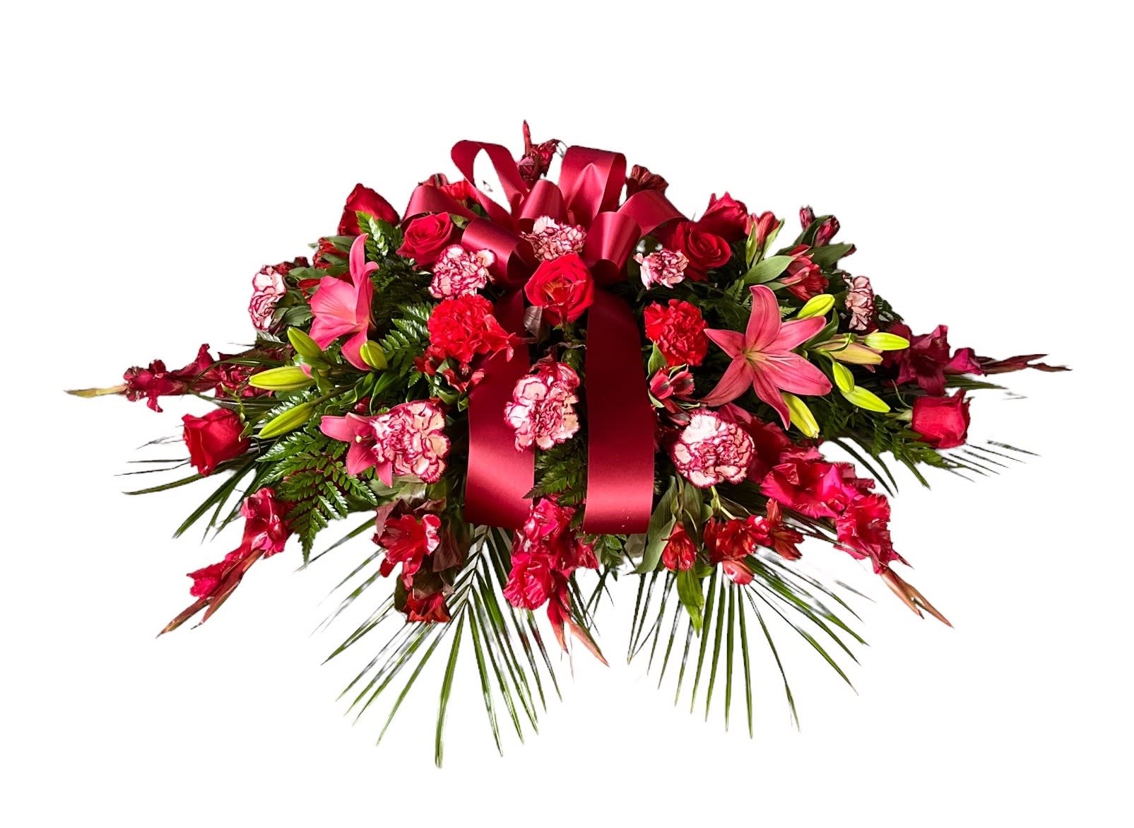 All Red - Designer's Choice Casket Spray