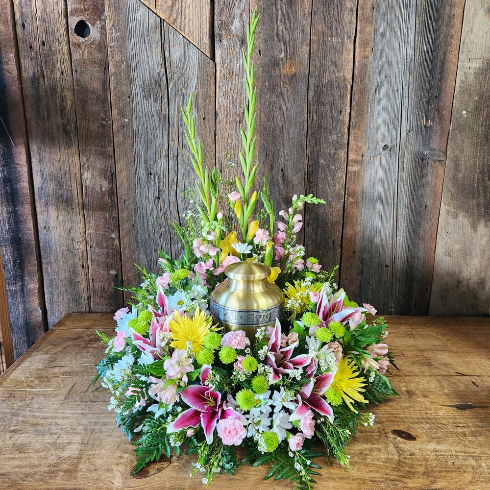 Love Lives On Memorial Wreath Flower Bouquet