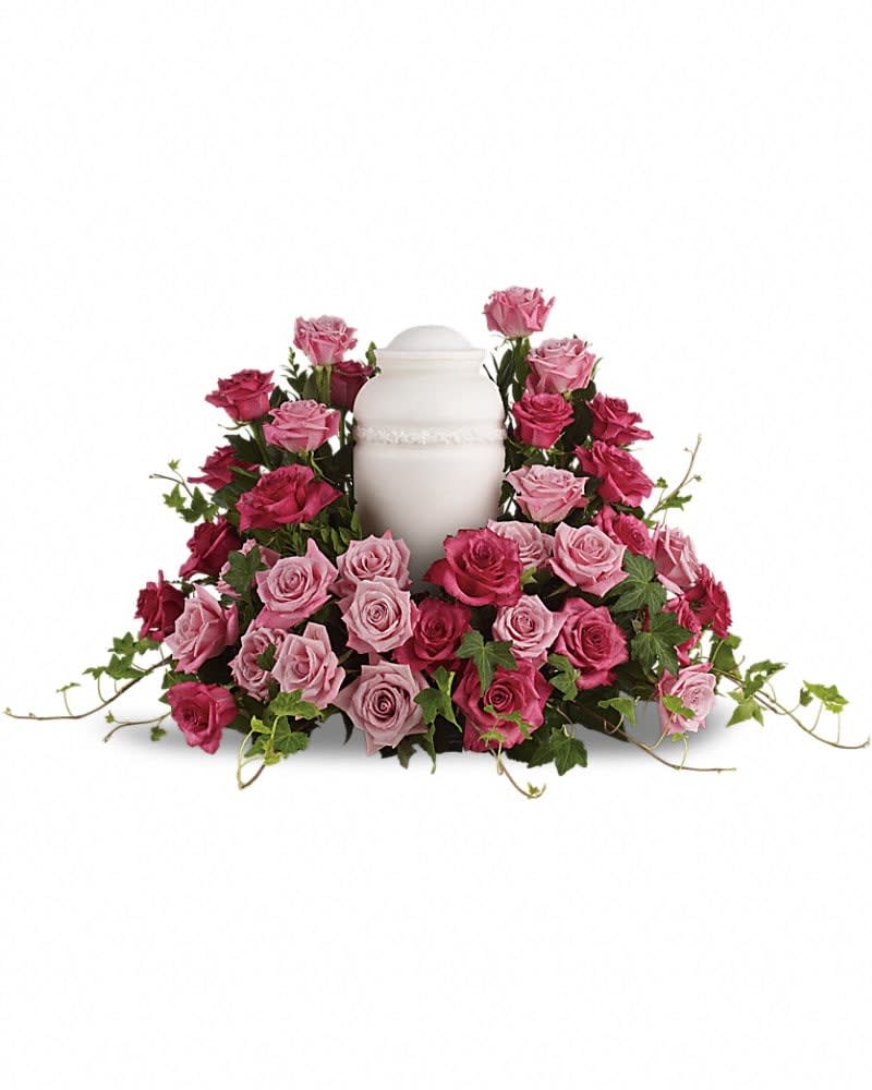 Bed of Pink Roses Flower Bouquet
