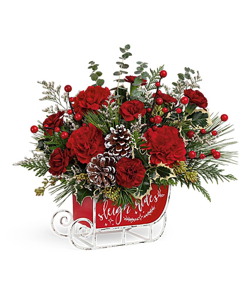 Teleflora's Vintage Sleigh Ride Bouquet