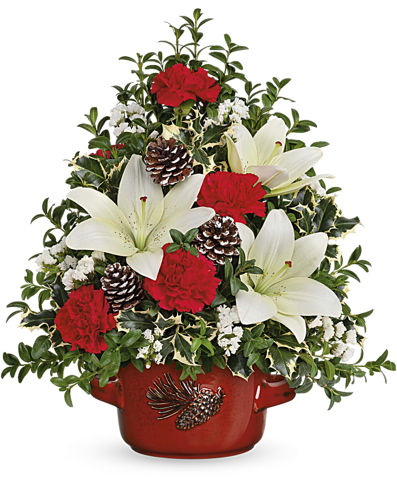 Teleflora's Christmas Lilies Tree Bouquet