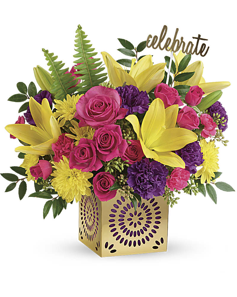Teleflora's Colorful Celebration Bouquet Flower Bouquet