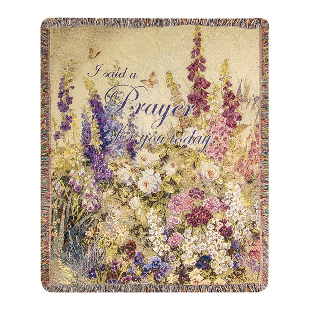 Butterfly Paradise with Verse Tapestry Throw Flower Bouquet