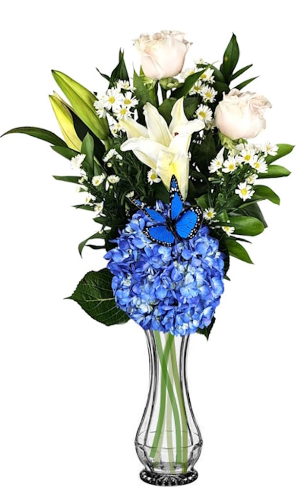 Starry Nights W/ Butterfly (Colors May Vary) Flower Bouquet