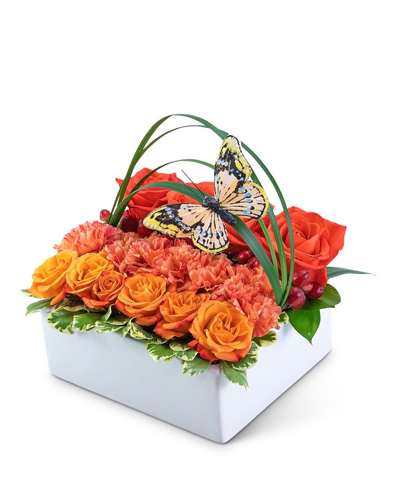 Butterfly Garden Pave Flower Bouquet