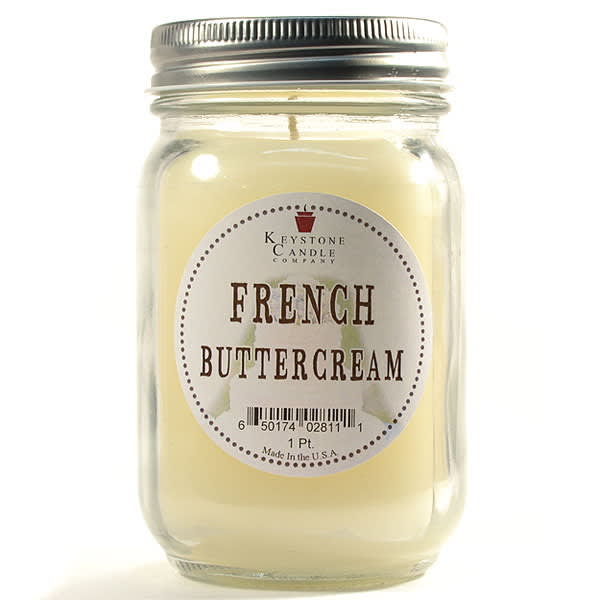 Pint Mason Jar French Butter Cream Candle