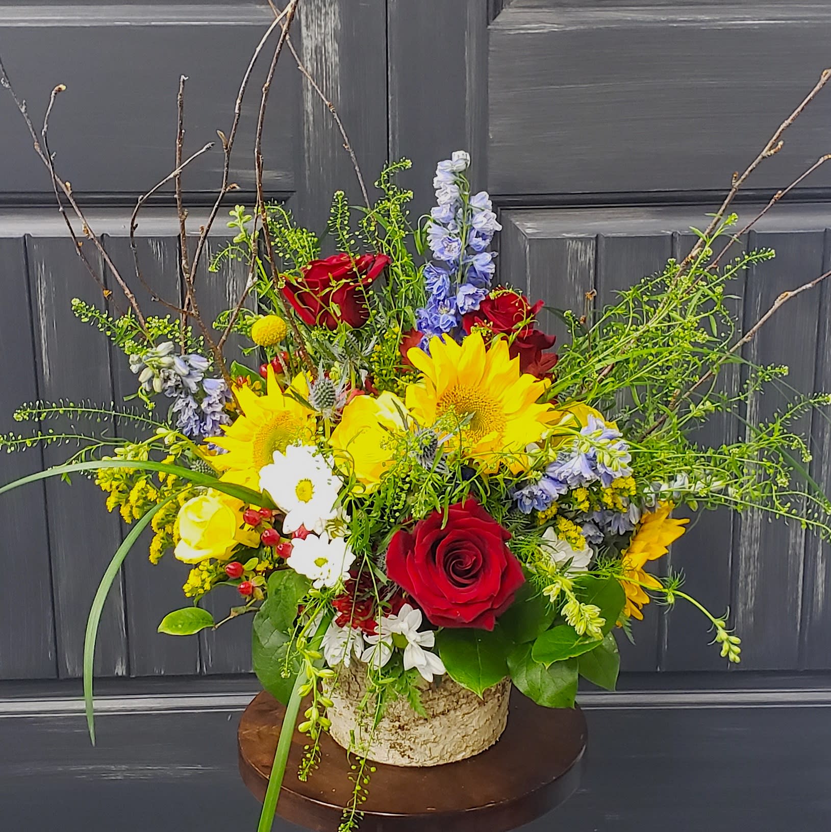 Summer Sunset Meadow Basket