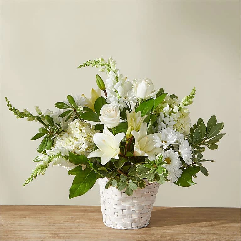 Graceful Ivory Harmony Basket