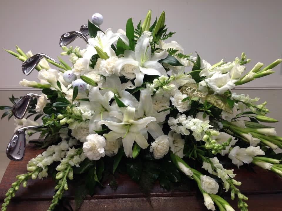 Golfing Memories Casket Spray