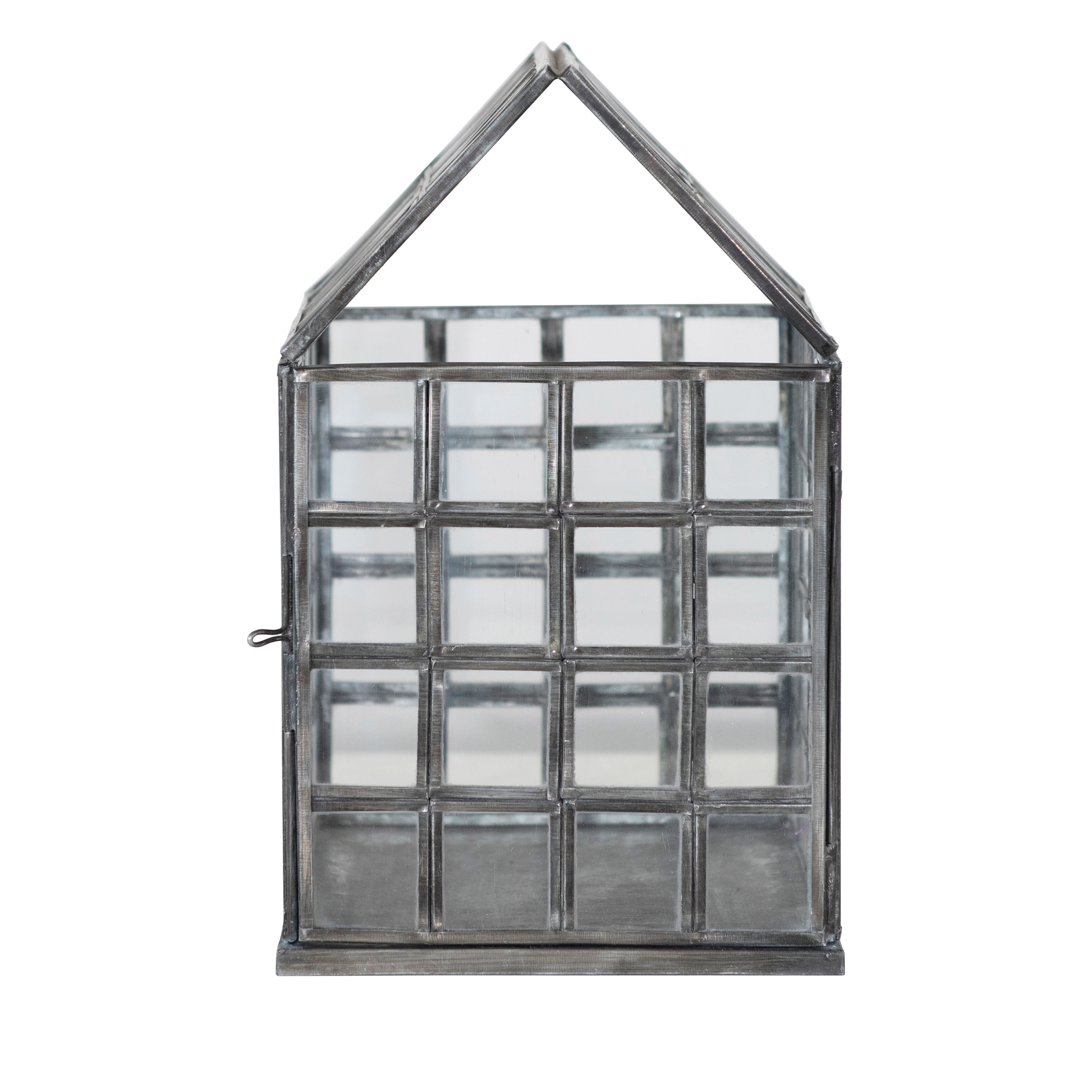 Metal and Glass Greenhouse Terrarium