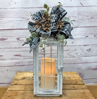 Winter Wireframe Silk (Artificial) Lantern