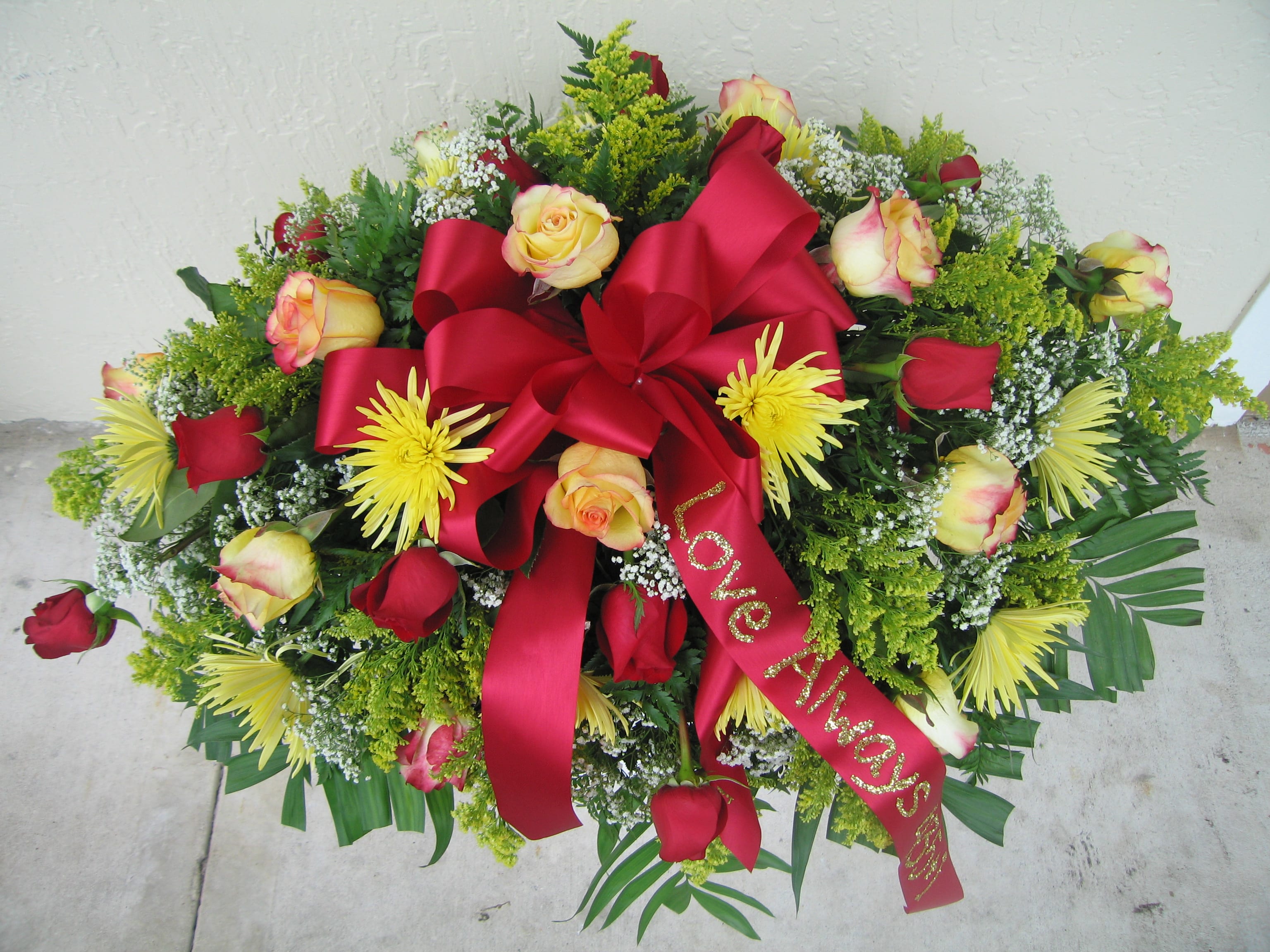 Warm Remembrance Casket Spray