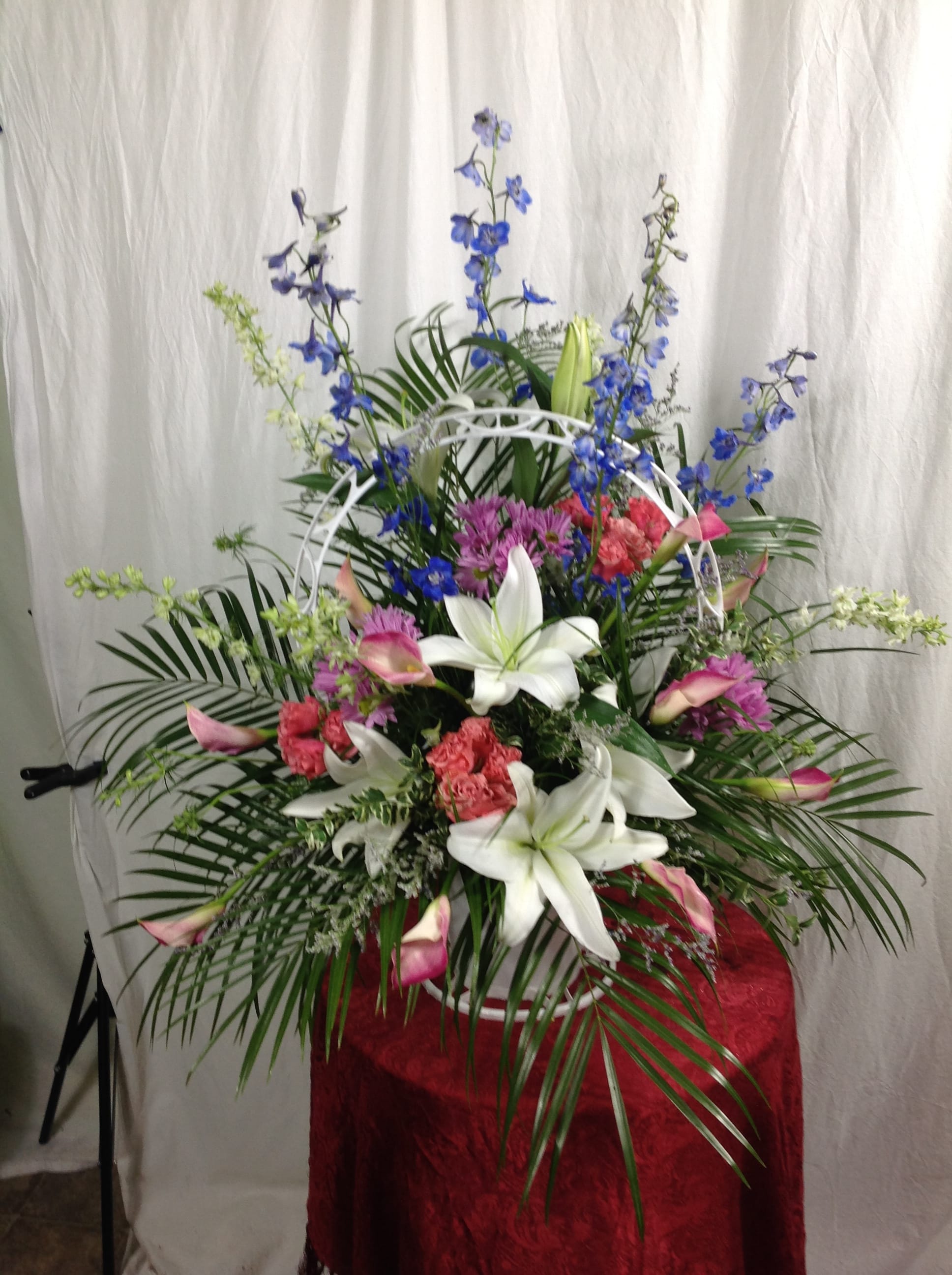Sympathy Basket Flower Bouquet