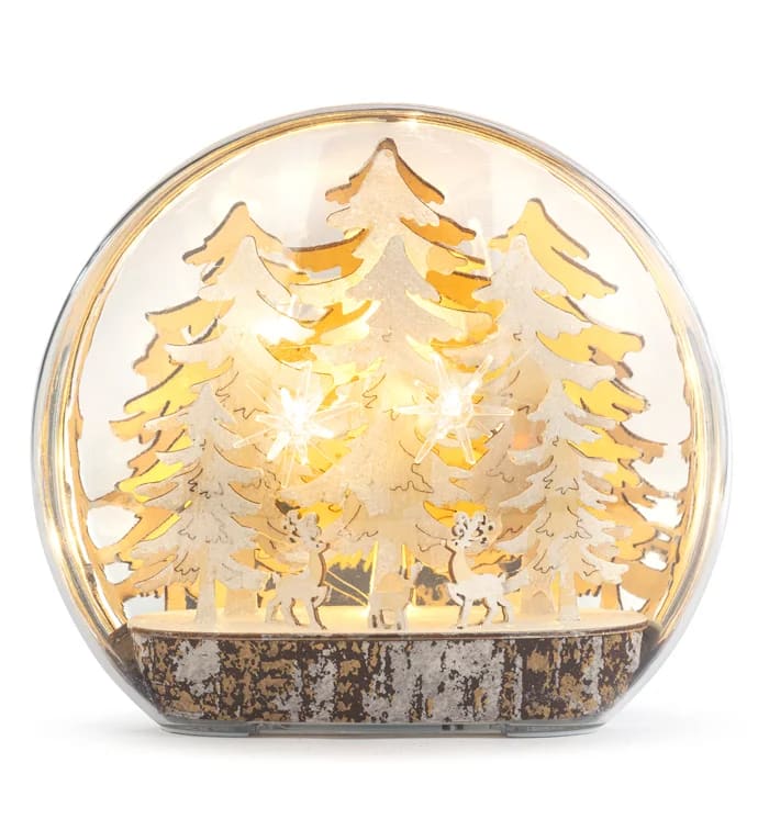 LED Deer/Pine Tree Globe