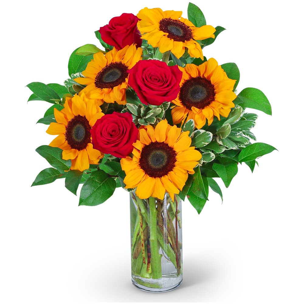 Rosy Sunflowers Flower Bouquet