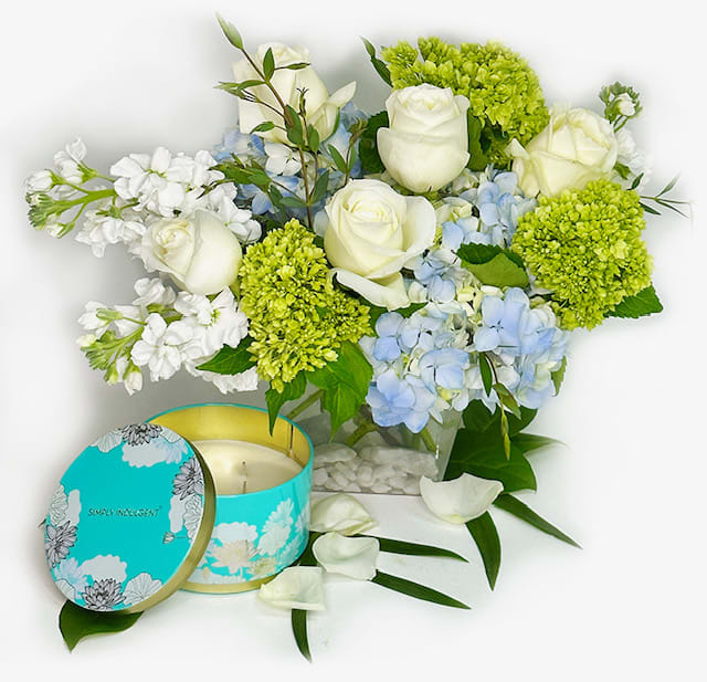 FLOWER & CANDLE SET // WATER LILY Flower Bouquet