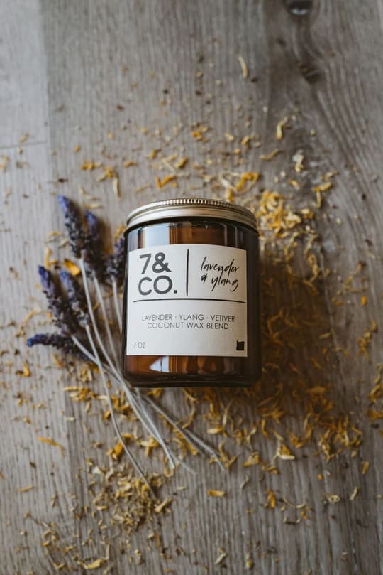 7 & Co Lavender & Ylang Candle