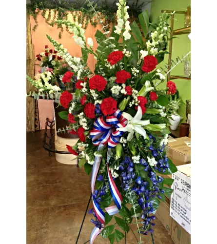 PATRIOTIC STANDING SPRAY Flower Bouquet