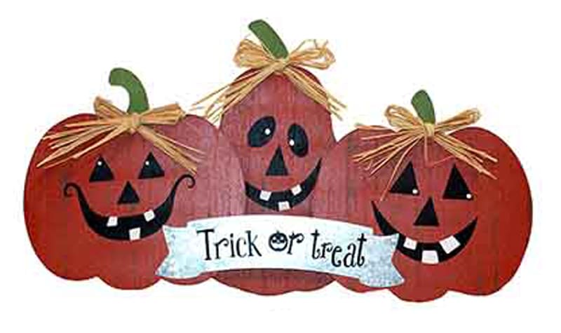 Wooden Trick Or Treat Signs