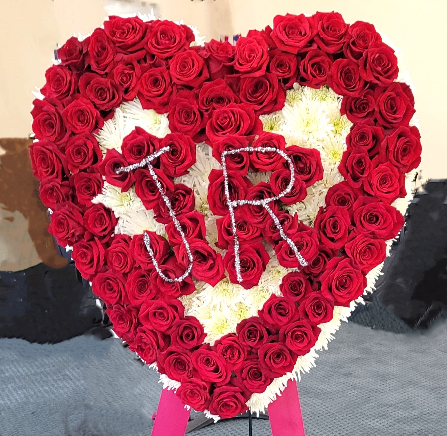 Rose Heart w/ Initials