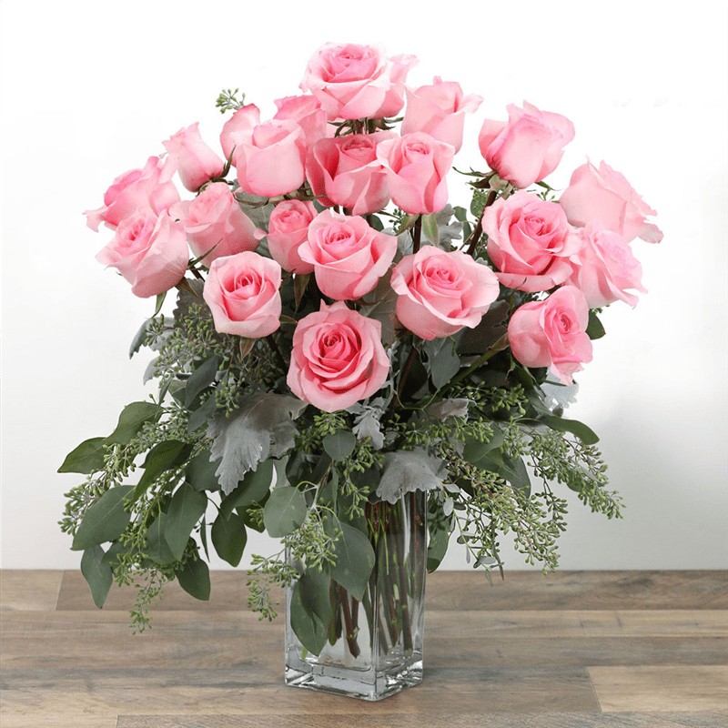 18 Luxe Pink Roses  Flower Bouquet