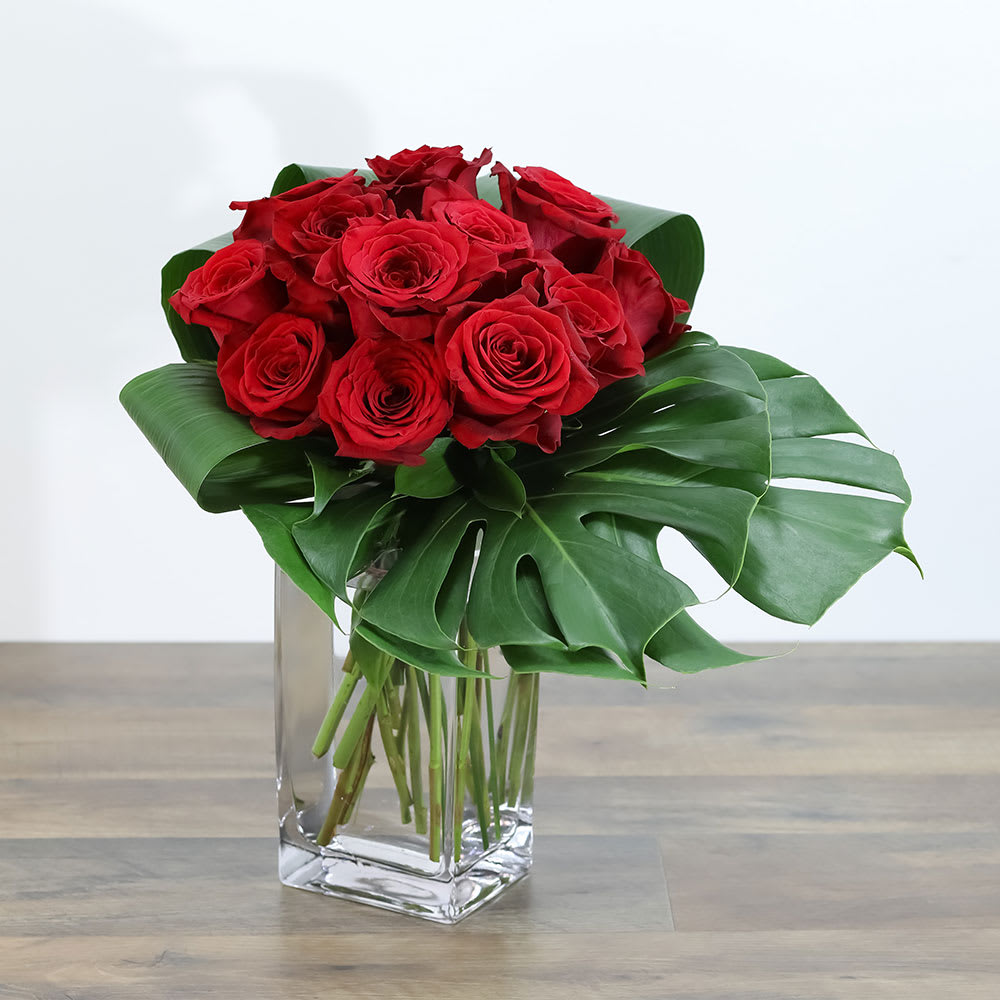Modern Roses (12) Flower Bouquet