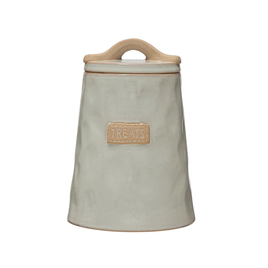 Stoneware Pet Treat Container
