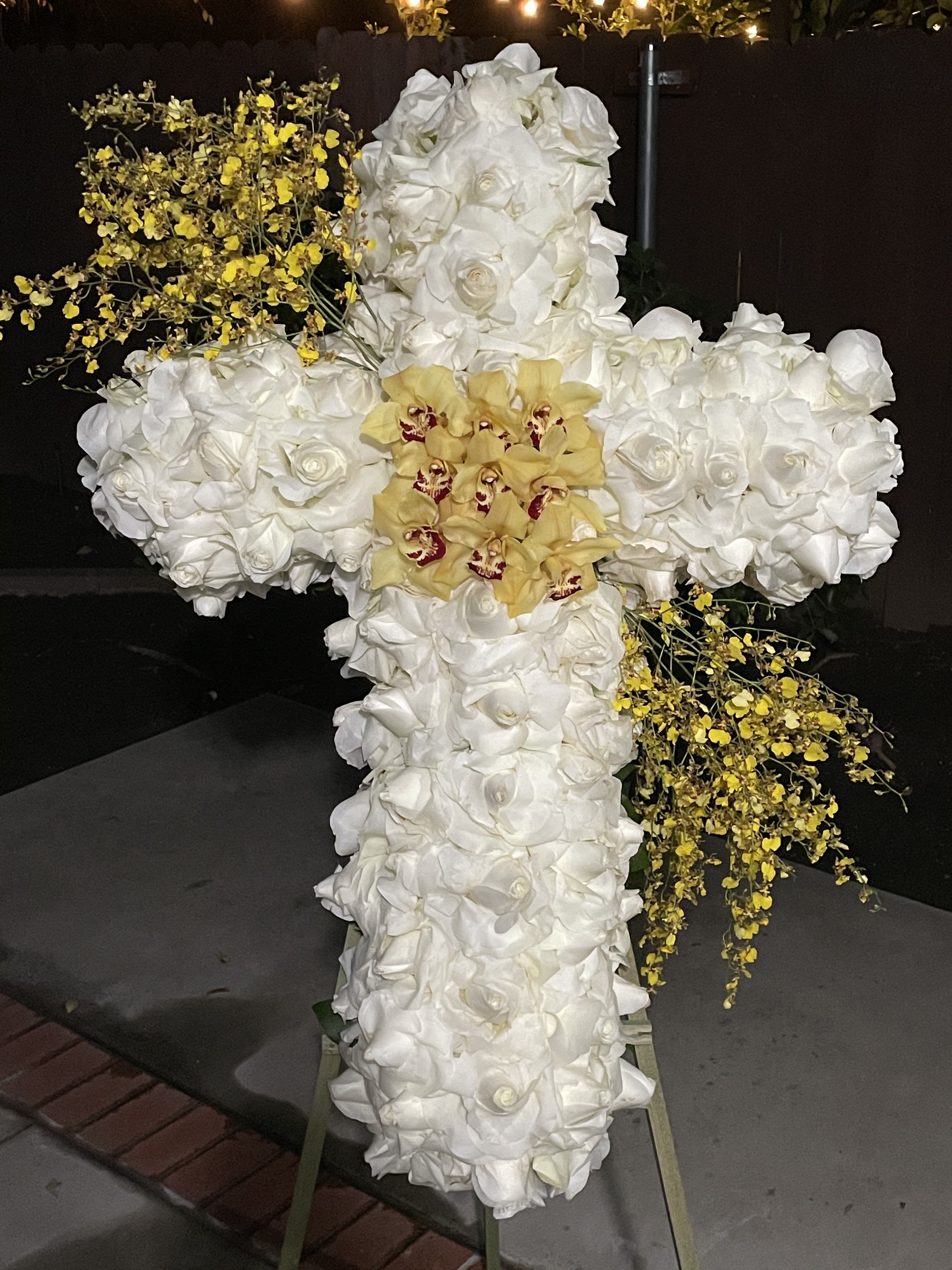 funeral spray cross large