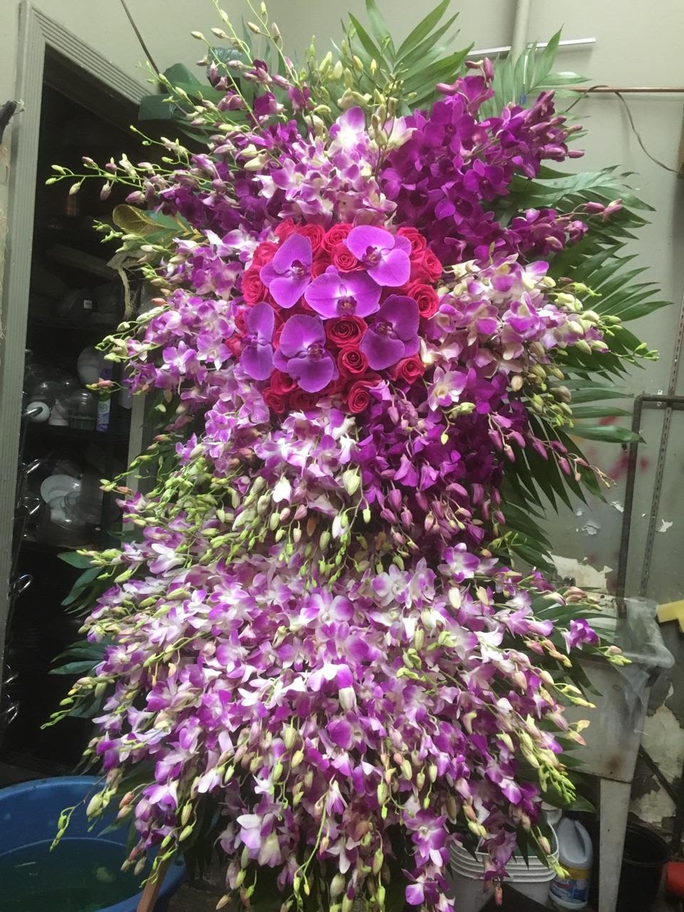 Purple Floral Standing Spray