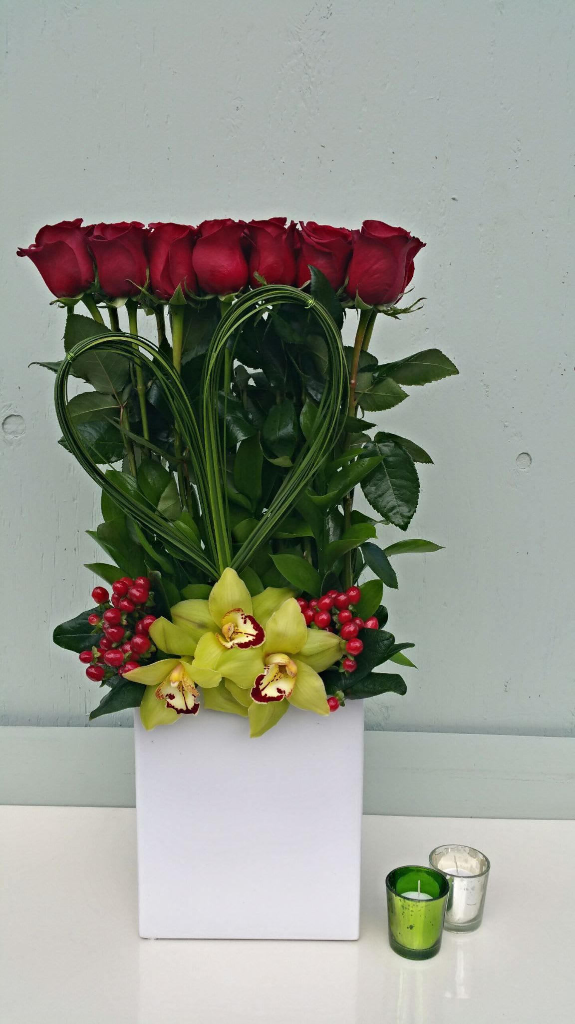 Red Roses & Green Heart