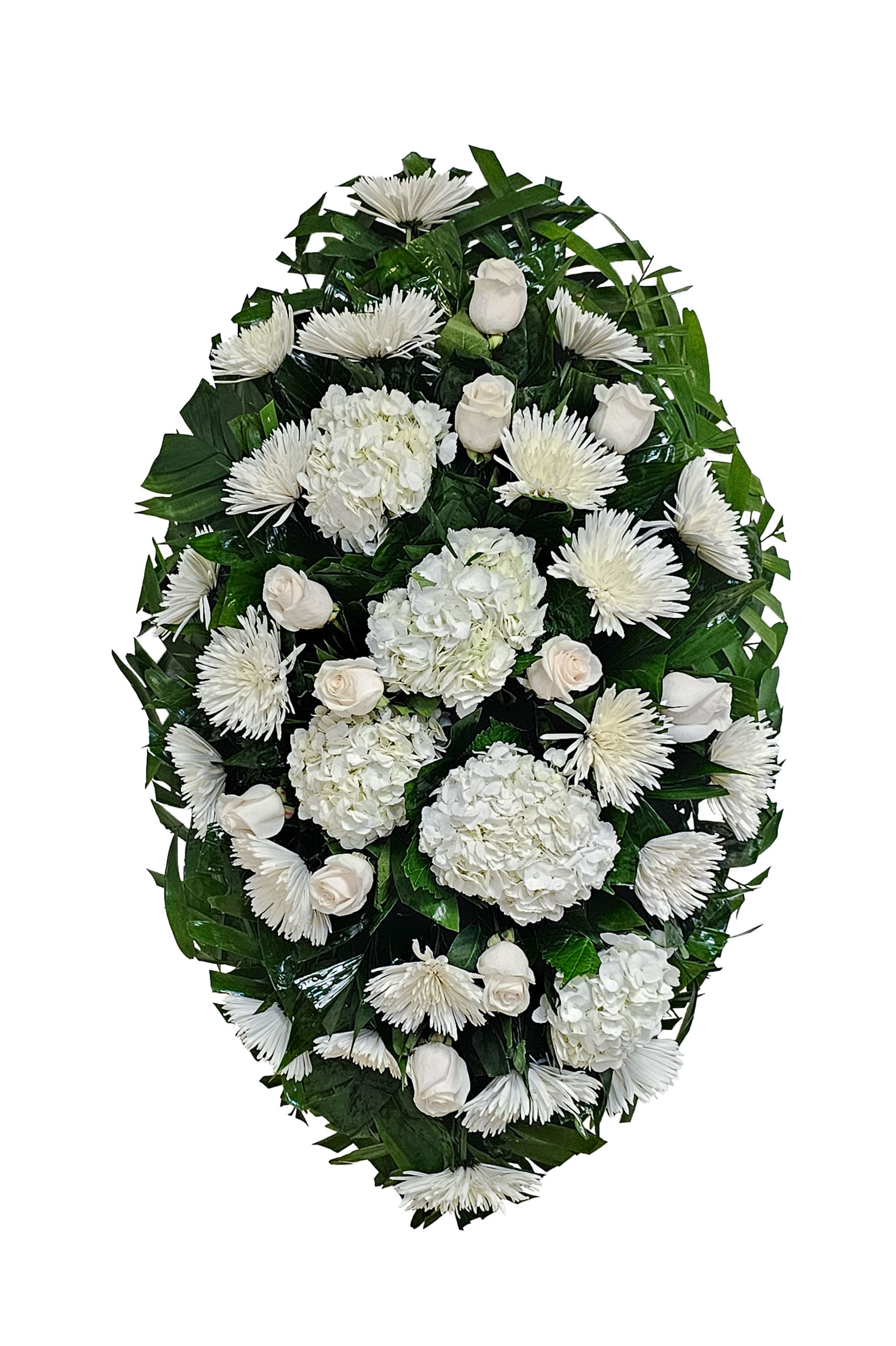 C-13 Corona de rosas, hortensias y spiders