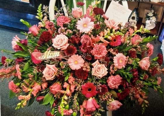 Victorian Casket Spray Flower Bouquet