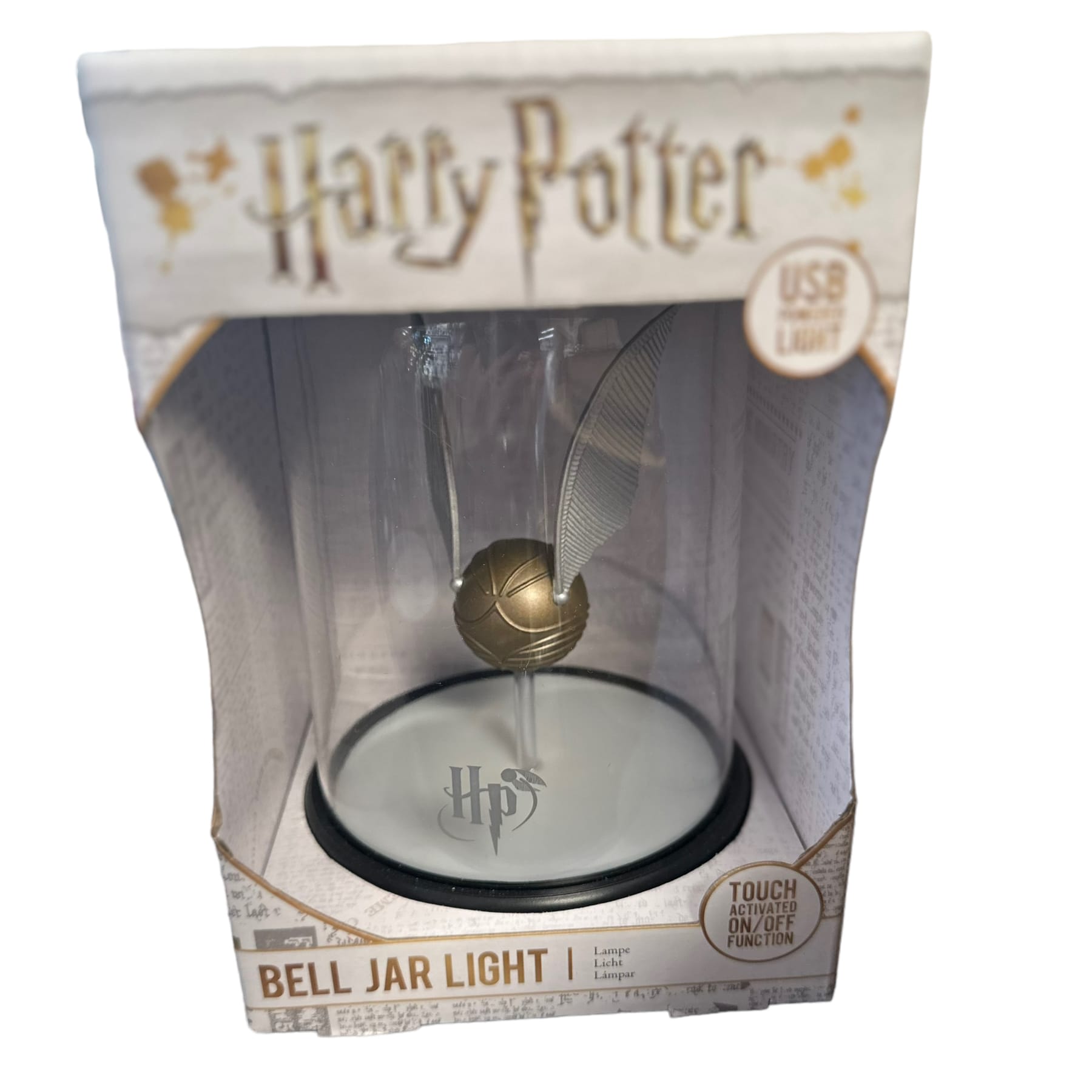 Harry Potter Snitch Bell Jar Light Flower Bouquet
