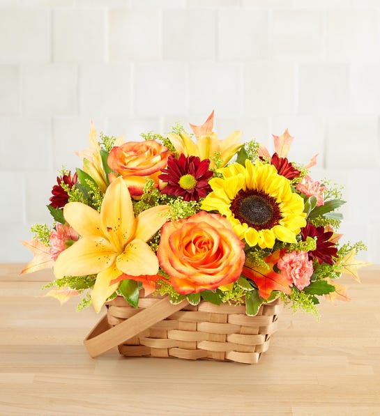 Fields of Europe® for Fall Basket Flower Bouquet