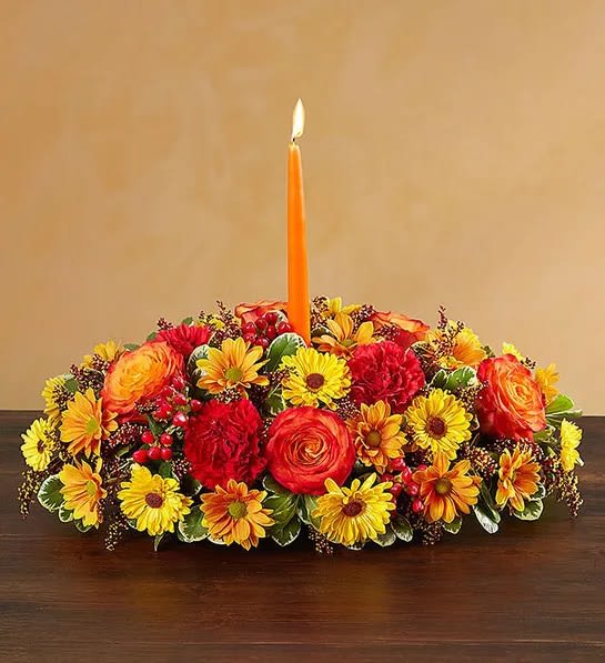 Autumn Wishes Centerpiece Flower Bouquet