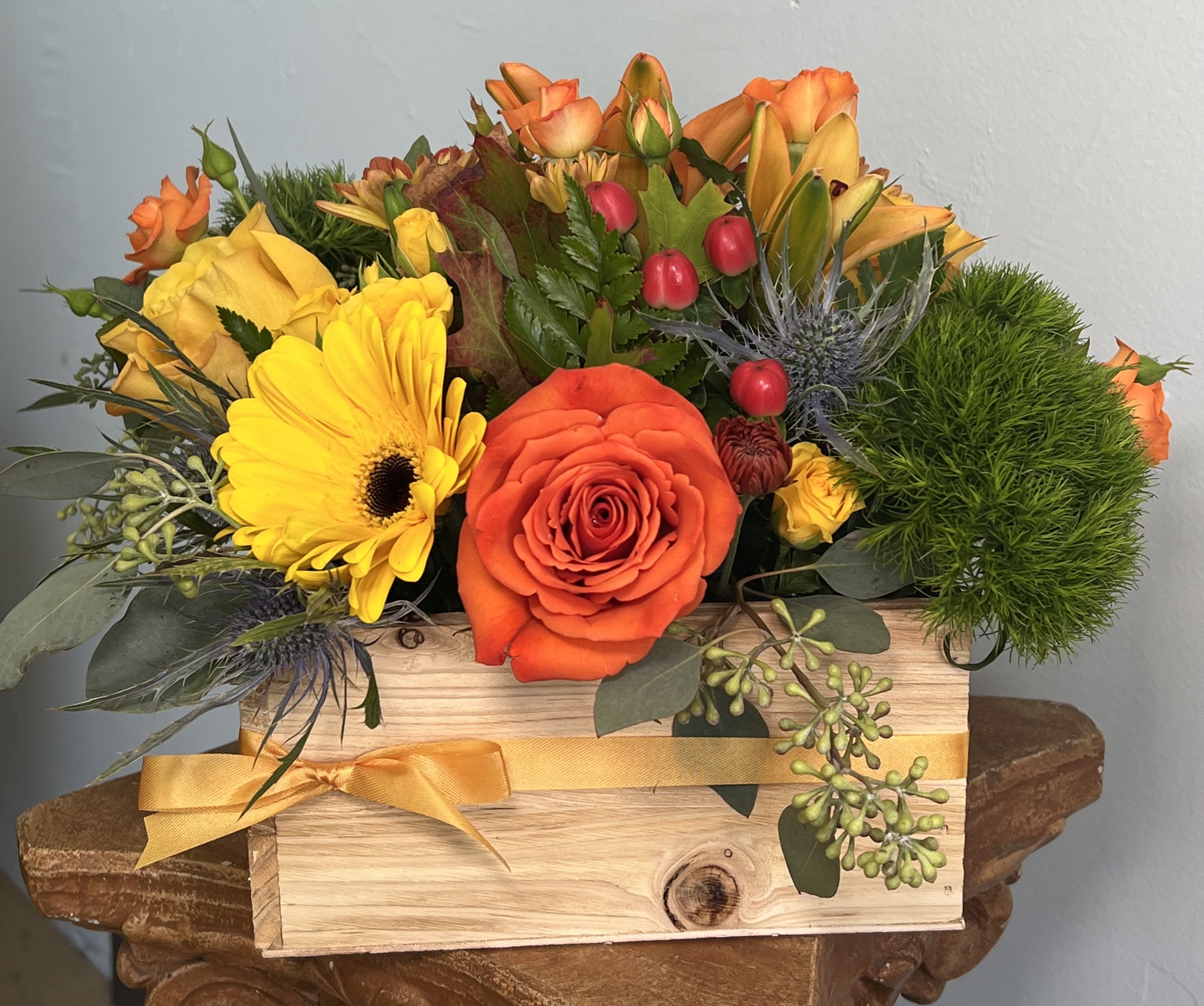 Leaves Of Autum Flower Bouquet