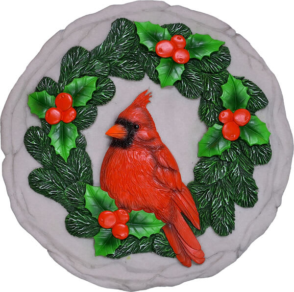 Cardinal Wreath Stepping Stone Flower Bouquet