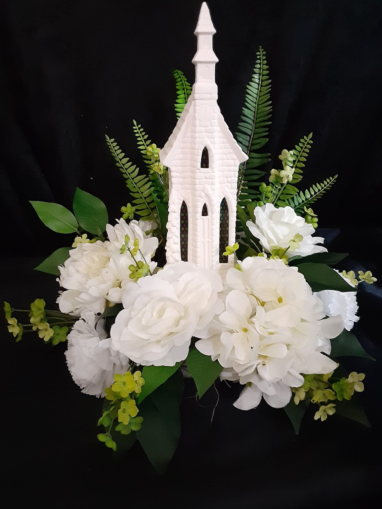 Small Church with Flowers