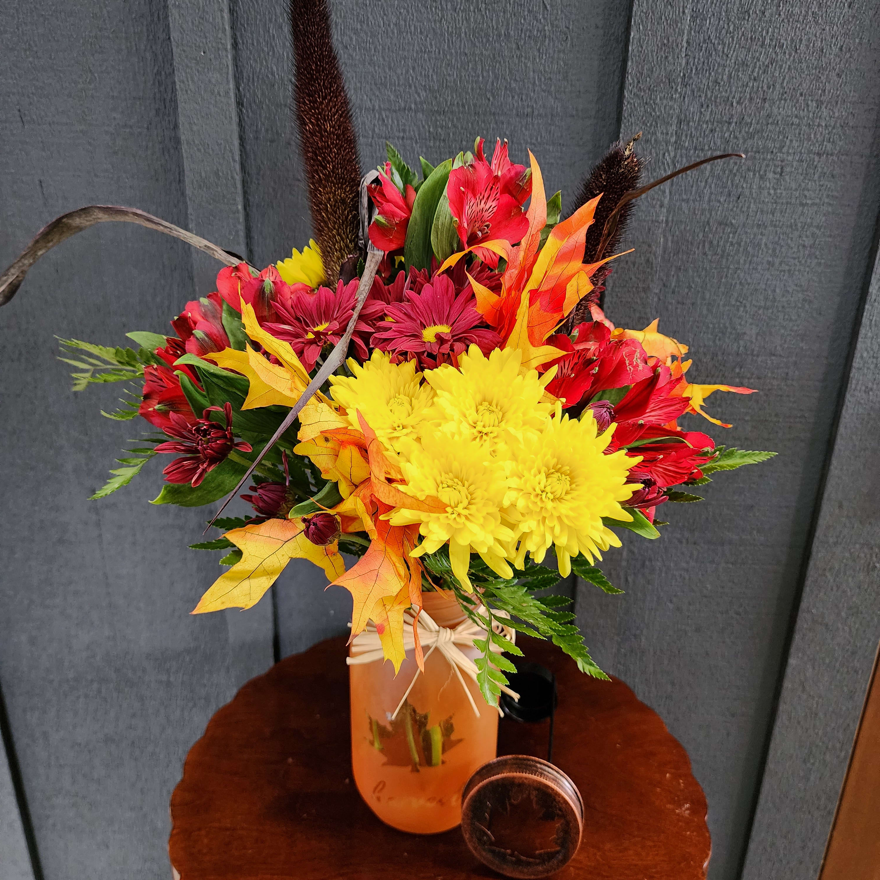 Harvest Lantern Bouquet Flower Bouquet